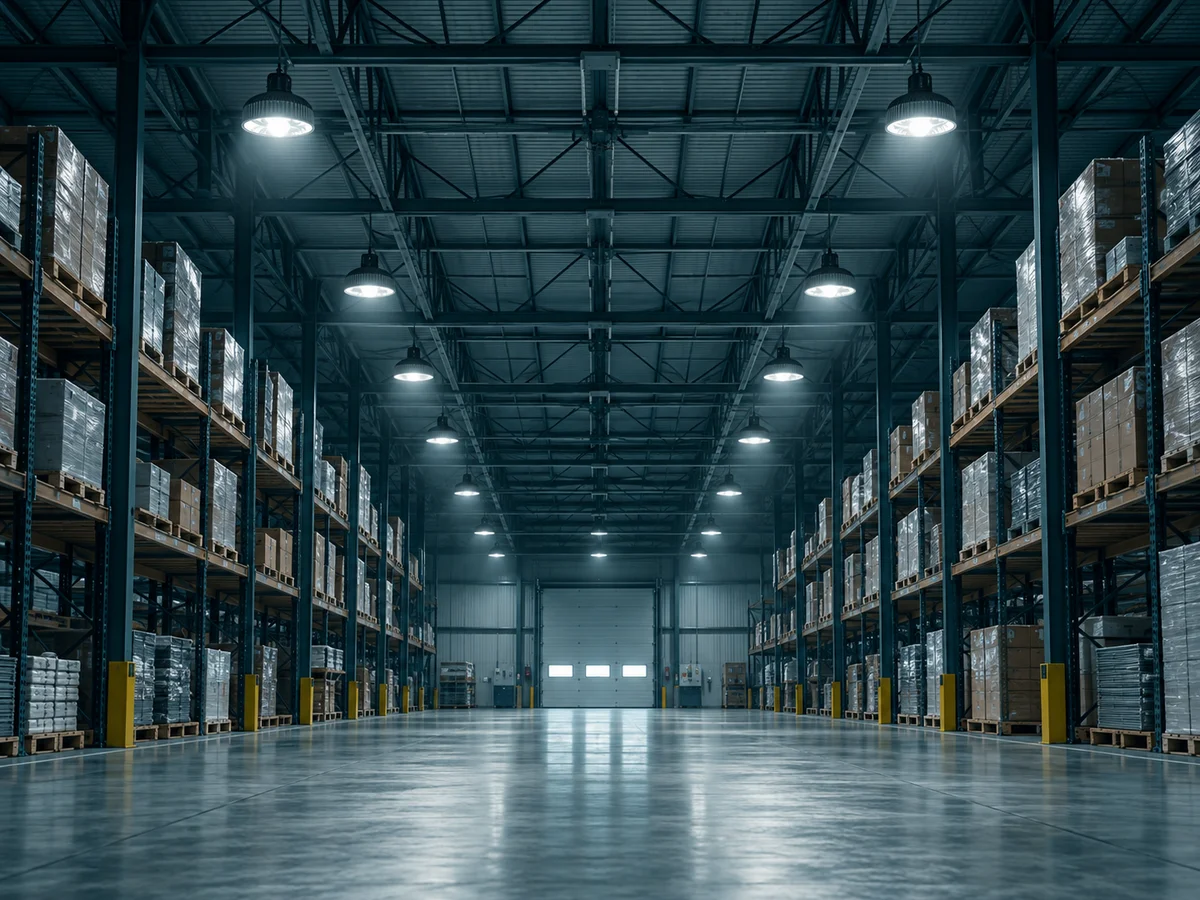 Warehouse high-bay LED lighting retrofit